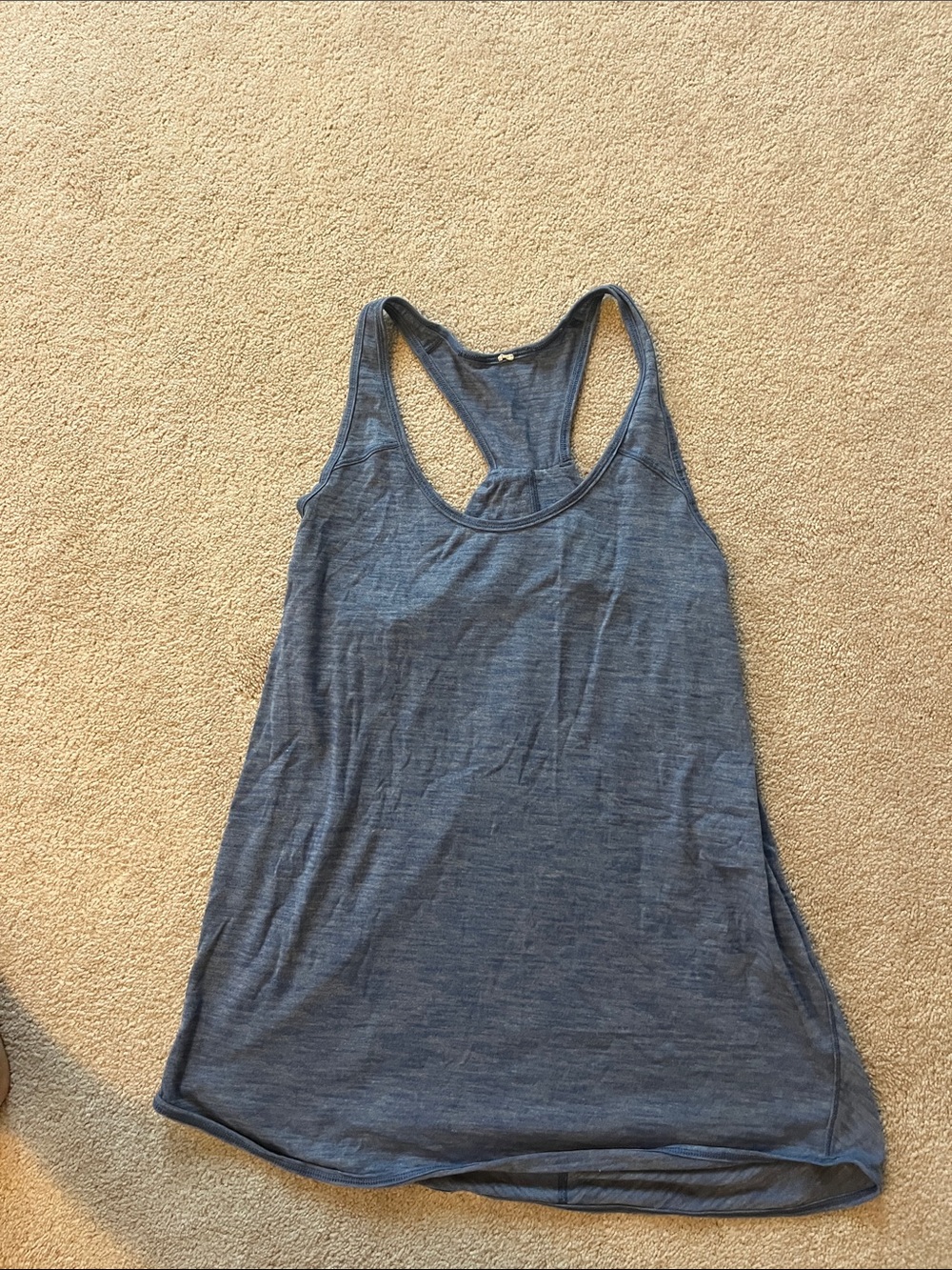 lululemon athletica heathered navy racerback tank